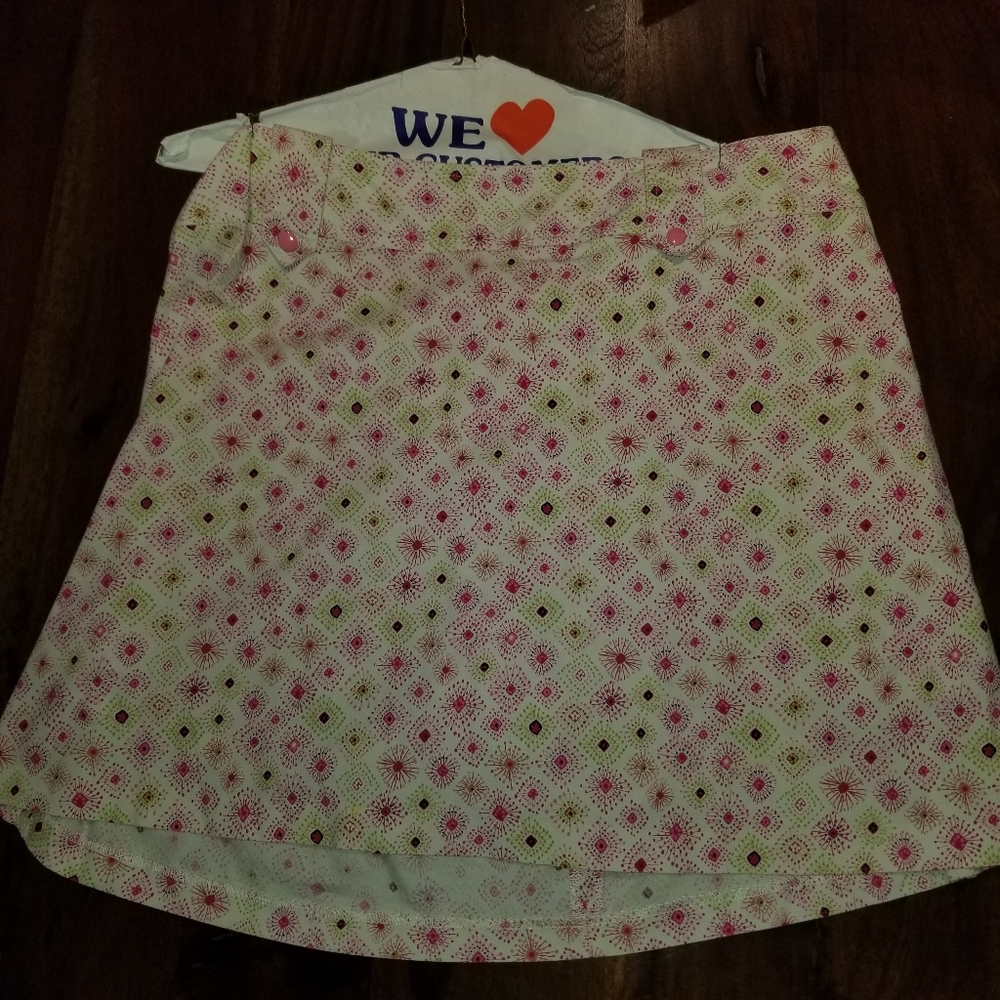 Floral Pink & Green Skort